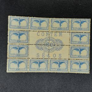 Congresso Nacional de Aeronautica - São Paulo - 12/05/1935 - Folha com 12 selos
