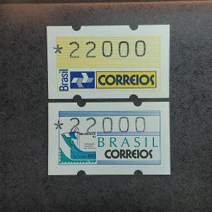 Brasiliana 1993 - Semi-Automato - Comemorativo - Cristo Redentor - E Definitivo - Logomarca ECT - SE4-logo ECT - SE5-Cristo - catálago marca R$180,00