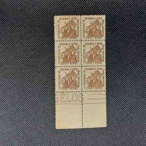 C0185 - Tira de 6 selos - catálago marca R$150,00