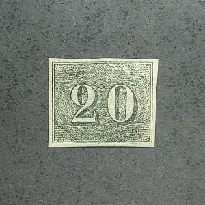 Verticais - 20 réis - Nº12 - Novo - catálago marca R$1.300,00