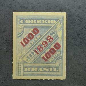 Selos Jornais Sobreestampados - C122 - 1000/700 - Vermelho e Azul - Novo - catálago marca R$480,00