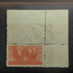 Visita do Rei Alberto I da Belgica - selo com filigrana