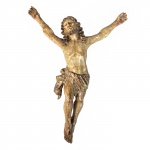 Raro Cristo em madeira policromada com rica escultura. Trata-se de peça de origem Indo-Portuguesa do final do Séc. XVII. 33 x 25 cm.Solicite o certificado de autenticidade da galeria Ricardo Von Brusky.