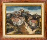 SÍLVIO PINTO - ( 1918 / 1997 ) - Casarios - ost - 1957 - ACID - ME: 72 cm x 62 cm; MI: 44 cm x 54 cm