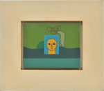 ANTONIO MAIA - RIO DE JANEIRO - 1974 - EX VOTO - OSE ASSINADO, DATADO E LOCALIZADO NO VERSO; ME:44 cm x 44 cm; MI:24 cm x 20 cm
