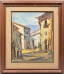 TOLENTINO - ACID - DATADO - PARATI MI: 37 cm X 46 cm; ME: 58 cm x 66 cm; Obs: A especialidade do artista é pintura de nu artístico, este quadro representa a paisagem de Parati, o que torna esta pintura mais rara.