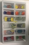 Conjunto com graciosas balas em vidro moldado "Murano". Excelente para decoração. Fabricadas artesanalmente. Kit contendo 12 balas em diferentes tonalidades.