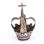ARTE SACRA - Coroa em metal espessurado à prata para imagem sacra. Medida:  3 cm x 2 cm