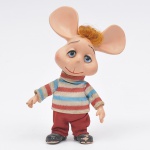 Brinquedo ESTRELA. Antigo Topo Gigio, bigodes reais, roupa original. Excelente estado. 18 cm alt 1970.