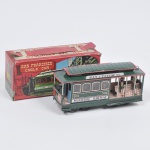 COLECIONISMO - brinquedo antigo - Brinquedo japonês em sua caixa original de fricção "SAN FRANCISCO CABLE CAR  da década de 1950.