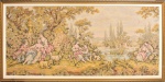 GOBELIN - Grande tapeçaria Gobelin de origem francesa emoldurada com cena campestre. Em bom estado de conservação. Não é possível enviar pelos correios. Medida: 160 cm x 80 cm