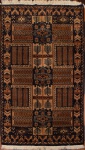 Tapete HAMMADAN  persa oriental feito à mão em tom preto, bege e ocre. Medida: 186 cm x 118 cm