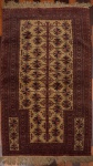Tapete de reza HAMMADAN  oriental feito a mão cor vinho com franjas necessitando de limpeza.Medida: 145 x 87 cm.