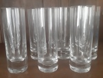Jogo com  onze  copos Shot Cristal  Bohemia - Altura : 11 cm