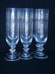 Conjunto de 6 taças em cristal Strauss para champanhe. Altura: 19cm.