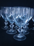 Conjunto de 6 taças em cristal Strauss para água. Altura: 15cm.