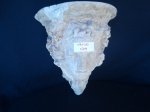 Peanha em pedra representando Mulher com desgaste na base . Altura:36 cm.