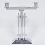 Candelabro para 2 velas, em metal espessurado a prata Art Deco altura 30 cm