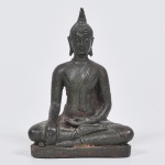Estatueta Buda em bronze altura 7 cm.