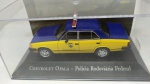 Chevrolet Opala - PRF Polícia Rodoviária Federal - Carrinho miniatura diecast na escala 1/43 - Série Veículos de serviço do Brasil - Acrílico original. Veículo militar