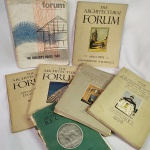 Lote com 07 Livros de Arquitetura dos anos de 1926, 1927, 1930, 1932 e 1949, editados nos Estados Unidos da América. G 