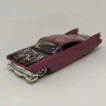   Hot Wheels - 1959 Custom Cadillac GMTM - Linda miniatura diecast na escala 1/64. Loose - As rodas giram livremente - Preta e Azul  