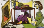 Pablo Picasso. Reprodução de grande obra do artista. Giclê sobre tela. Medidas: 33 x 48 cm e total 43 x 61 cm.
