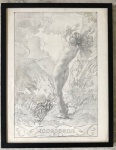 E. Cognat, desenho reproduzindo Andromeda, 63 x 48 cm e com moldura 68 x 53 cm.