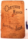 Raríssimo livro `Compêndio de música`, por Francisco Manoel da Silva, dedicato a sua majestade o imperador Dom Pedro II, Rio de Janeiro, circa 1880, no estado.