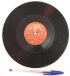 Casa Edison, disco 78 RPM, com as músicas Polka Variada, por G. Almeida e A. Camillo e Choro de Lorena, pela Banda Escudero , 7 polegadas, disco do período entre 1904 e 1912, raridade da música brasileira.