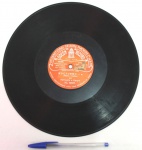 Casa Edison, disco 78 RPM, com as músicas Nocturno, pelo mestre Patápio e Serpa, lado 1 e lado 2, 10 polegadas, década de 10.