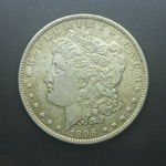 USA - One Dollar - Morgan Dollar PRATA 1896 sem letra - 100% original em excelente estado de conservação