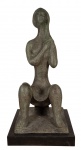 BRUNO GIORGI, Mulher sentada - Escultura em bronze - 170x53x55 cm - Peça Assinada