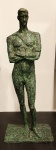 SEM ASSINATURA, Nu masculino - Escultura em bronze patinado - 70 cm de altura