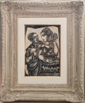 E. DI CAVALCANTI - Casal  - Nanquim sobre cartão - 31x21 cm -  ACID