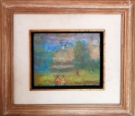 MANOEL SANTIAGO, Paisagem - Técnica mista sobre placa - 17x20 cm - ACID