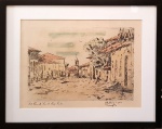 GOBBIS, São Paulo - Gravura metal aquarelada - 32x42 cm- ACID 1954