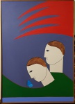 ANTONIO MAIA, Nova vida - Óleo sobre tela - 73x50 cm - Assinado no VERSO