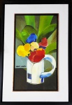 ALDEMIR MARTINS, Vaso de flor - Giclée - 53 x 37 cm - Assinado no VERSO (Com documento de autenticidade)