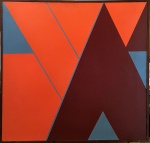 JUDITH LAUAND, Composição - Óleo sobre tela - 60x60 cm - ACID E VERSO 1979