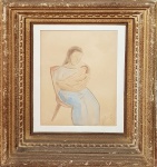 JOSE PANCETTI, Mãe e filho - Desenho sobre papel - 30 x 21 cm - ACID