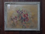 CLÉLIA - "Buquê de flores" aquarela sobre papel, 27 x 35cm. Assinada e datada 1943. Moldura envidraçada 32 x 40cm.