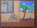 DALLIEL - "Fundo de Quintal", óleo sobre tela, assinado, 27 x 35cm. Sem moldura.