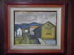 BELLEI (Juiz de Fora, MG) - "Bicas", óleo sobre eucatex, 32 x 40cm. Moldura em madeira 52 x 60cm.