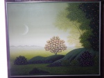 ROBERTO FEITOSA (Rio de Janeiro, 1943) - "Paisagem Verde", assinado e datado de 1983, moldura fina 69 x 85cm.