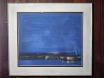 WELLINGTON - "Alagados", óleo sobre tela, assinado 50 x 60cm. Moldura em madeira 69 x 79cm. Pintura craquelada.