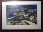 CONCEIÇÃO PILÓ (1921-2011) - "Ouro Preto", litografia, tiragem 11/30, assinada a lápis pela artista, 40 x 58cm. Moldura envidraçada 57 x 78cm.