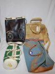 Quatro bolsas com logotipos: PANAM, TAP, PETROBRÁS e MARINHA do BRASIL. Todas no estado.