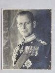 FOTOGRAFIA - Príncipe Philip da Inglaterra, fotografia oficial. Década de 50. 26 x 21cm.