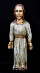 Arte Sacra - Imagem de Jesus Cristo Ressuscitado esculpido em madeira policromada. Apresenta pequenas rachaduras. / Med. 57x23cm